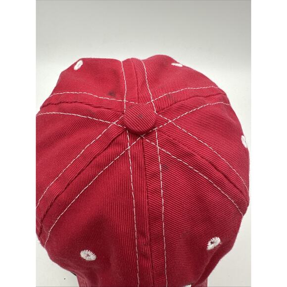 Vintage Cleveland Golf Hat Cap Red Adjustable Strap Back Embroidered - Picture 5 of 7